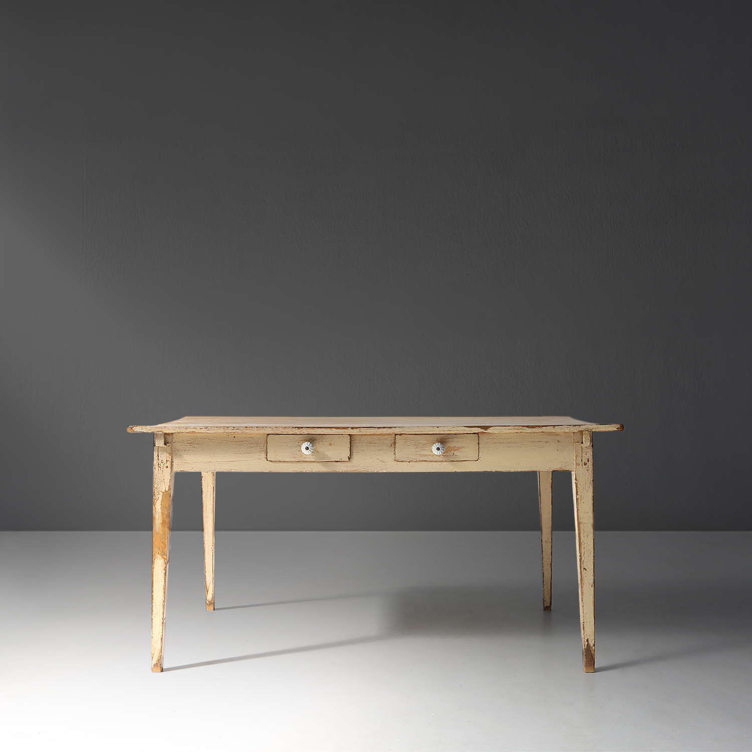 French Farm Table with Tapered Legs  late 1800thumbnail